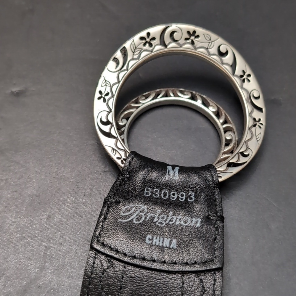 Brighton Women's Black Soft Suede Double Buckle Belt.M. - Picture 7 of 10